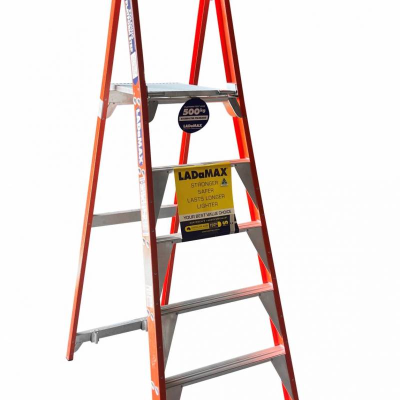 Ladamax 150KG 6 Step Fibreglass Platform Ladder (G)