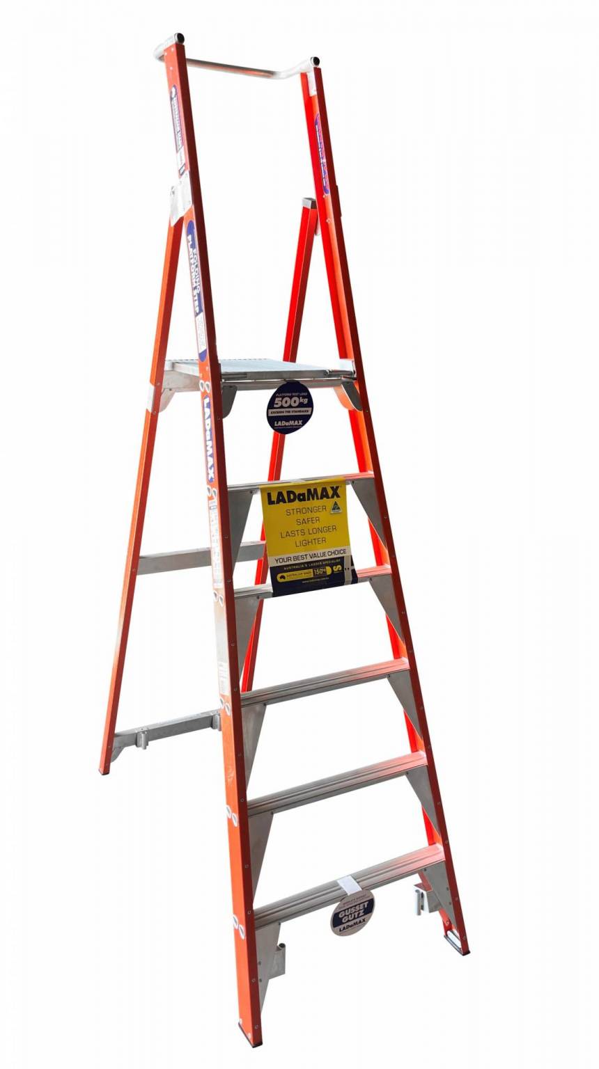 Ladamax 150KG 6 Step Fibreglass Platform Ladder (G)