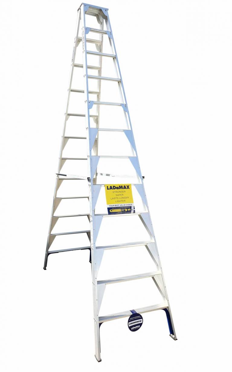 Ladamax Aluminium 150kg Double Sided Ladder - 12Ft (3.6m)