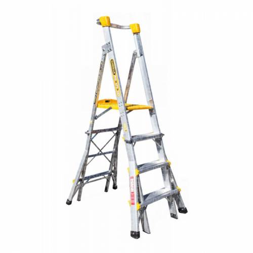 Gorilla PL0406-HD 6-Step 1.2-1.8m Height Adjustable Aluminium Platform ...