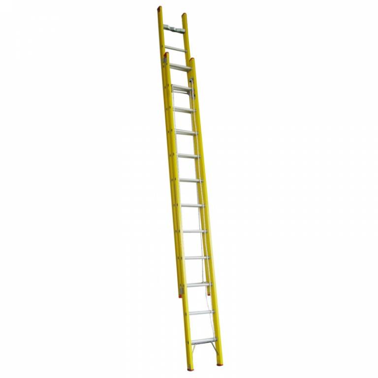 Indalex Tradesman Fibreglass Extension Ladder 24ft 4.3m-7.3m | TRDXF24