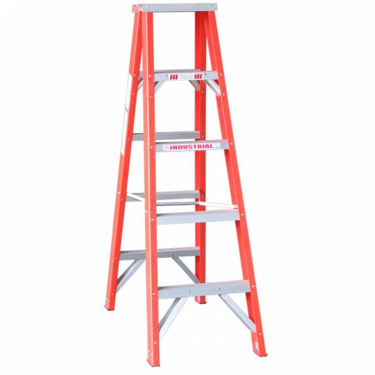 Indalex Tradesman Fibreglass Double Sided Step Ladders 6ft 1.8m