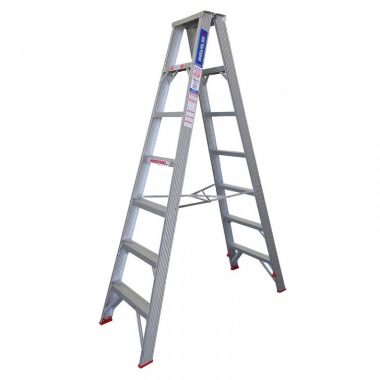 Indalex Tradesman Aluminium Double Sided Step Ladder 7ft 2.1m